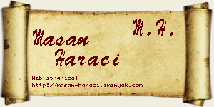 Mašan Harači vizit kartica